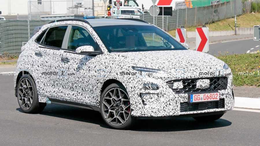 Hyundai Kona N Spied Shedding Some Camouflage At Nurburgring