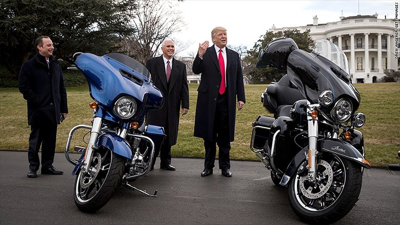 Trump Threatens Taxes On Harley-Davidson 'Like Never Before' If It Moves Overseas