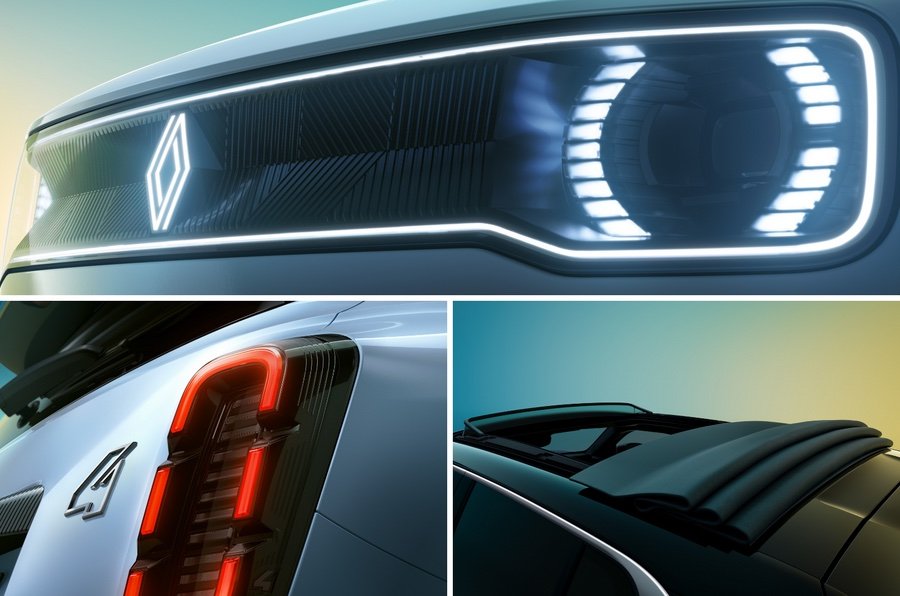 2025 Renault 4 E-Tech Design Teaser Pics Confirm Retractable Canvas Roof