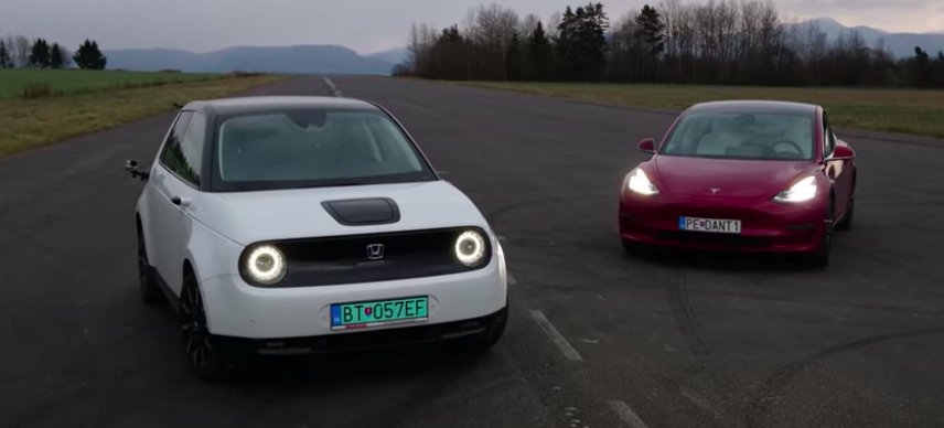 How Does The Honda E Compare To Tesla Model 3 In Various Drag Races?