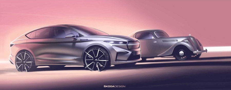 Skoda Enyaq Coupe iV Teaser Sketch