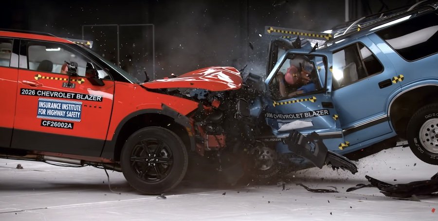 Old Vs New Chevy Blazer Crash Test Shows Shocking Progress In Vehicle Safety