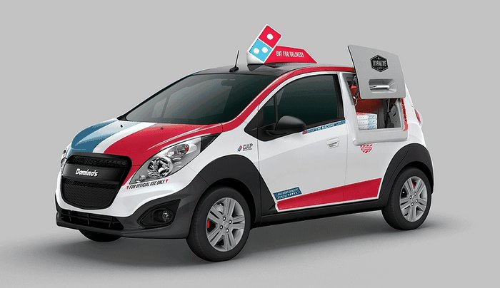 Domino's Modified Chevrolet Spark Can Pack in 80 Pizzas