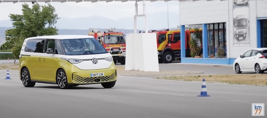 Watch Volkswagen ID. Buzz Hustle Through Cones To Take Moose Test