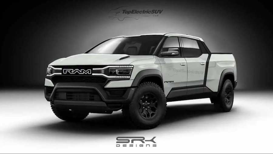 Ram 1500 Electric Pickup Rendered Based On New Teasers