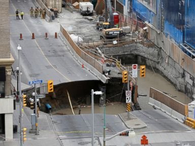 Huge Canadian Sinkhole Destroys Four-Lane Road, Swallows Car
