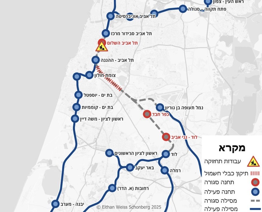 רכבת ישראל ממחר