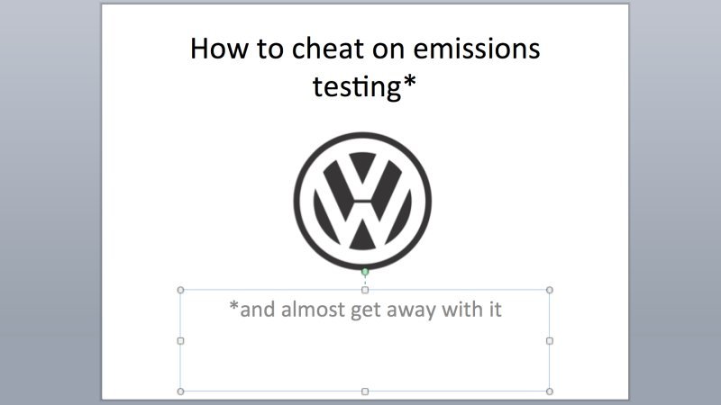 VW Presentation Described How To Cheat Emissions Tests, Report Says