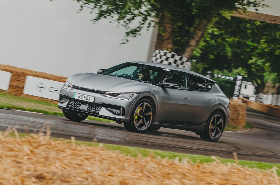 New Kia EV6 GT: brand's fastest car takes on Goodwood hill