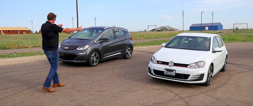 Chevy Bolt drag races VW Golf GTI - and there's a clear winner