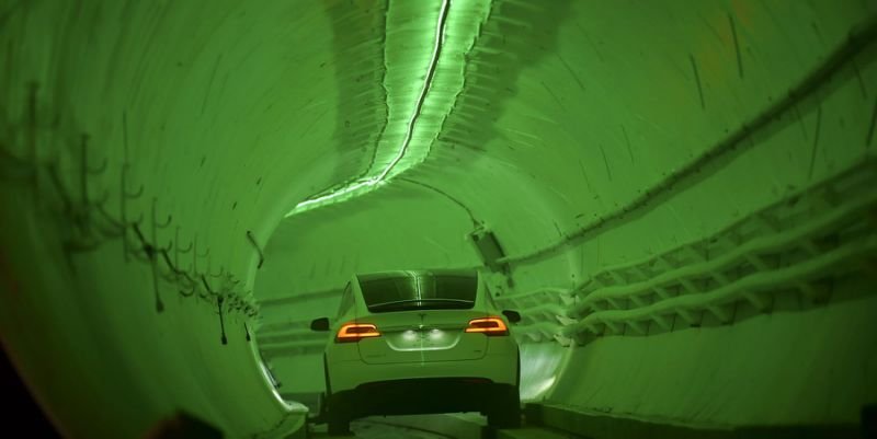 Elon Musk unveils and travels through Boring Company 1.1-mile tunnel