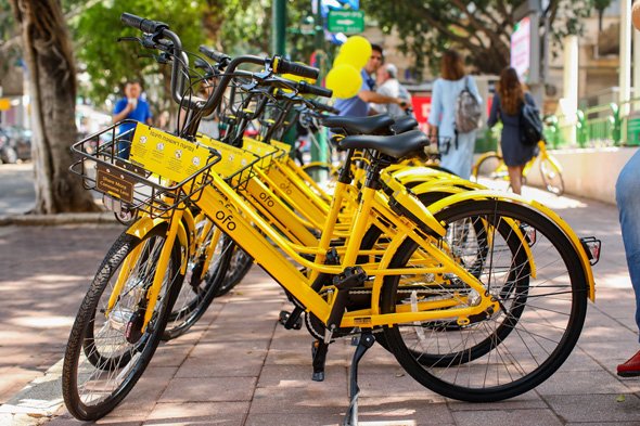 עיריית רמת גן 1,300 שימושים באופניי ofo ביום