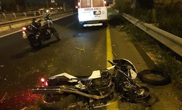 ДТП на шоссе Аялон, пострадал мотоциклист