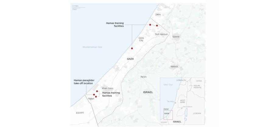 Hamas militants trained for its deadly attack in plain sight and less than a mile from Israel’s heavily fortified border