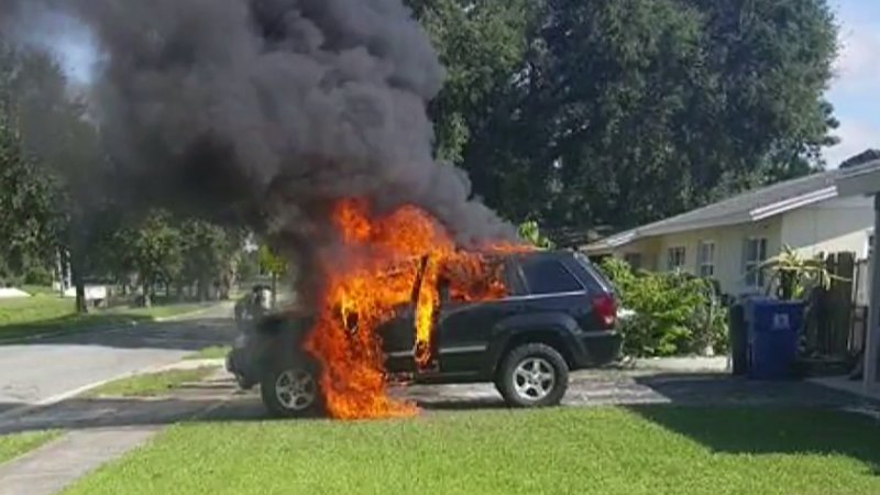 Jeep burned down by new Samsung Galaxy Note 7