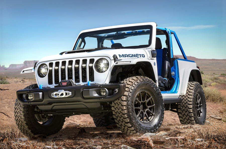 Jeep previews electric Wrangler with six-speed Magneto concept