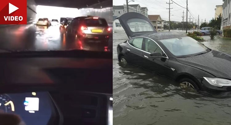 Tesla Video Shows Model S Swimming Through Flooded Tunnel
