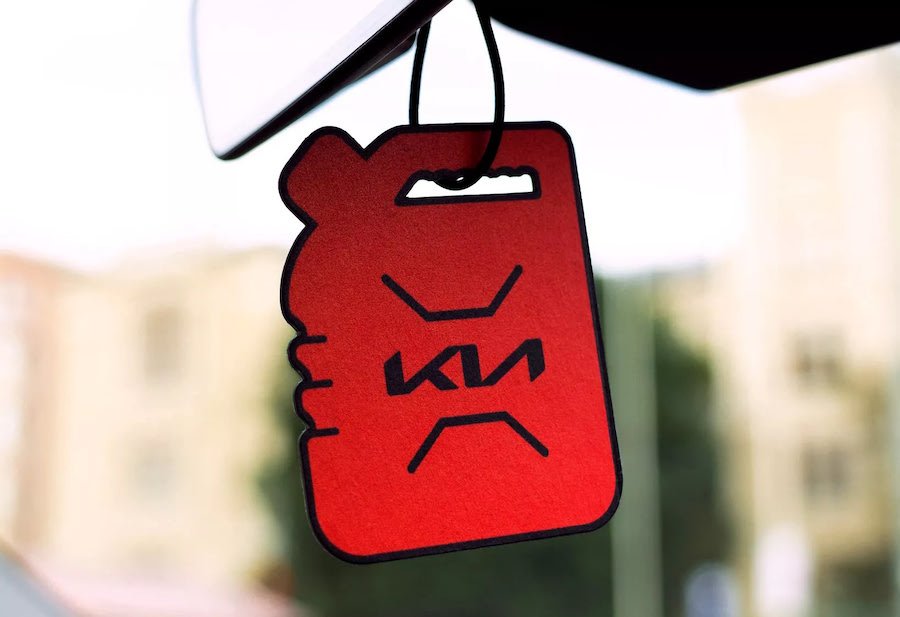 Kia Made a Gasoline-Scented Air Freshener for EV Drivers Who Miss the Smell of Fuel