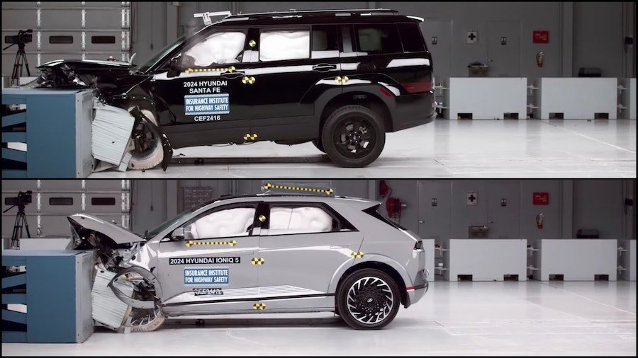 2024 Hyundai Ioniq 5 and 2024 Hyundai Santa Fe Crash Test