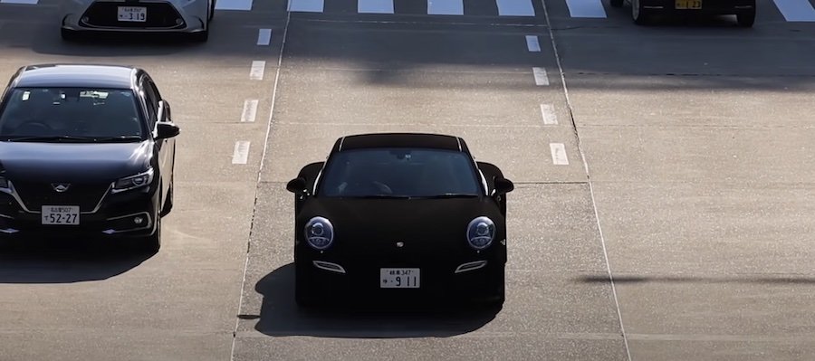 World's Blackest Porsche 911 Looks Unreal And Disorienting