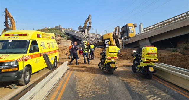Во время демонтажа моста в Ришон ле-Ционе произошла авария, есть пострадавшие