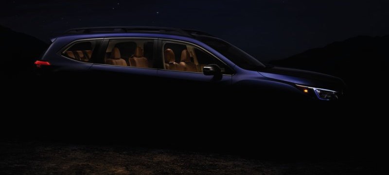 Subaru Ascent crossover's roofline revealed