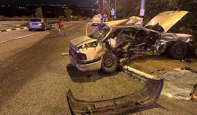 В результате столкновения двух машин в районе Кирьят-Тивона погиб водитель