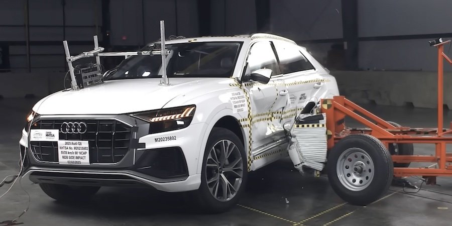 Watch The Audi Q8 Earn Its Five-Star NHTSA Side-Impact Safety Rating