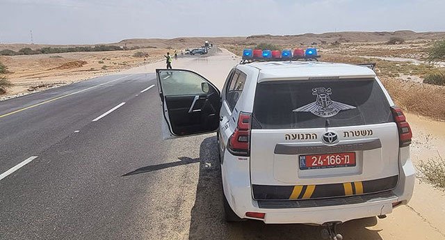 Полиция предупреждает о перекрытии дорог в Эйлат 25 марта из-за дождей